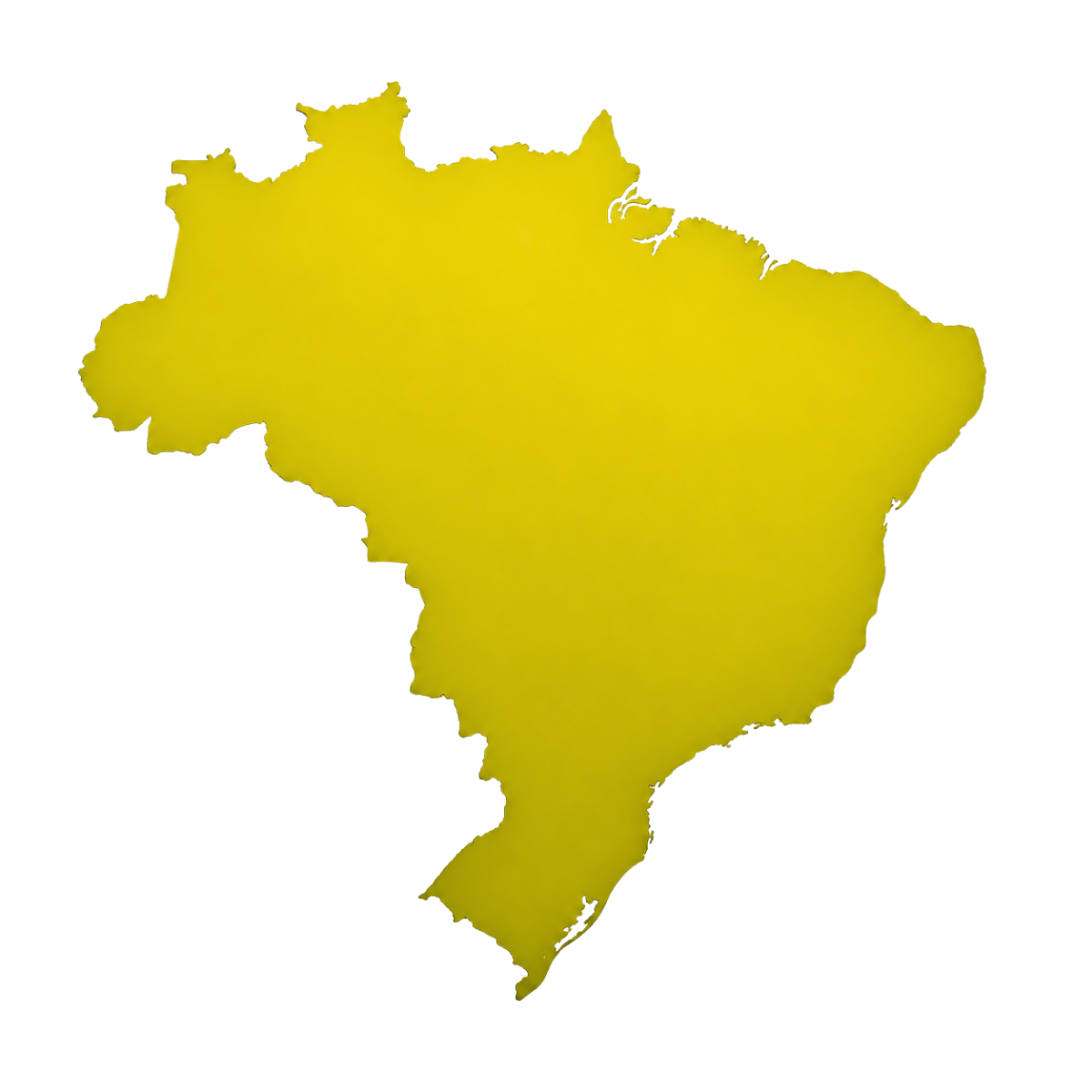 Mapa completo do Brasil, todo o território nacional visível sem cortes, contorno detalhado de todos os estados, tom azul sobre fundo claro minimalista, ilustração vetorial moderna, vista frontal centrada
